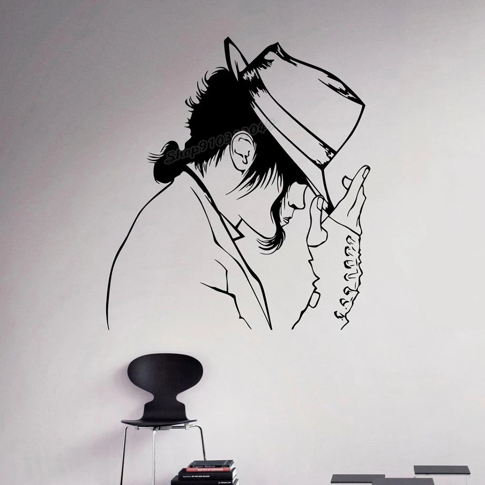 Home Decor Y2K - เพลง Wall Decal Michael Jackson สติ๊กเกอร์ติดผนังไวนิล