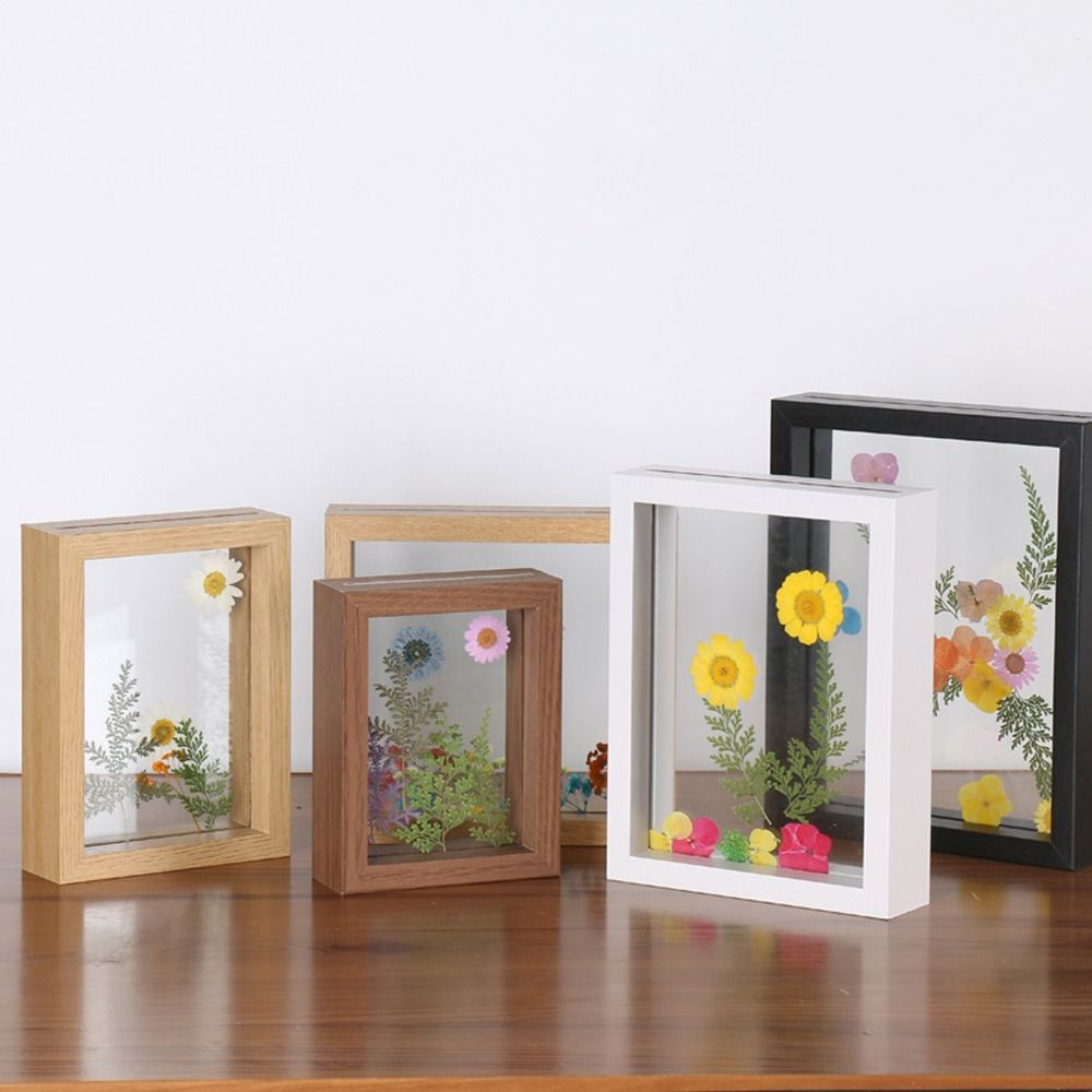 Bamboo Photo Frame - ไม้แก้ว Leaf ตัวอย่างกรอบโปร่งใสสองด้านกรอบหนากระดาษตัดกรอบรูปตกแต่งบ้าน