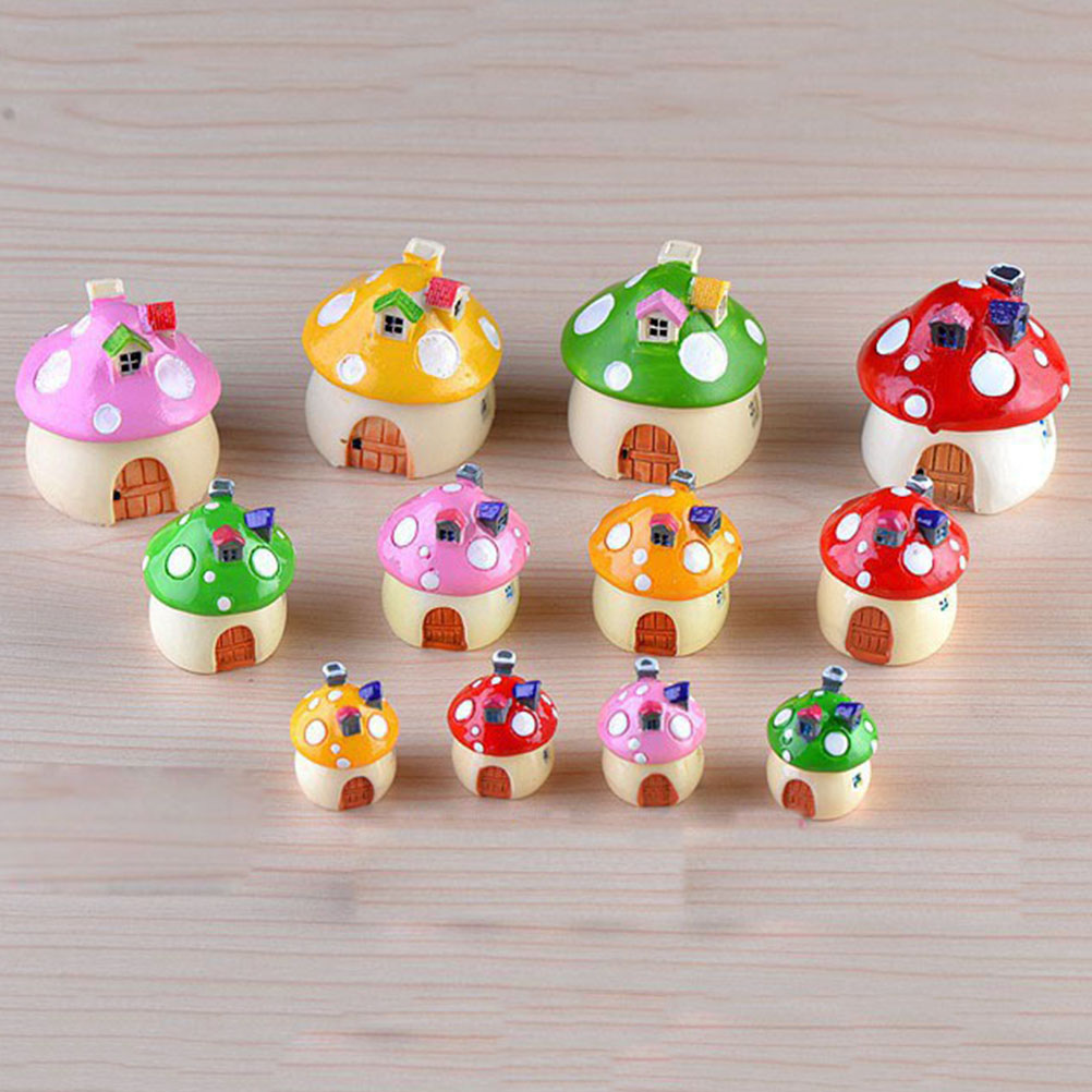 3 ขนาด  เห็ดบ้านเรซิ่น Fairy  - Home Decor Za บทวิจารณ์และราคา