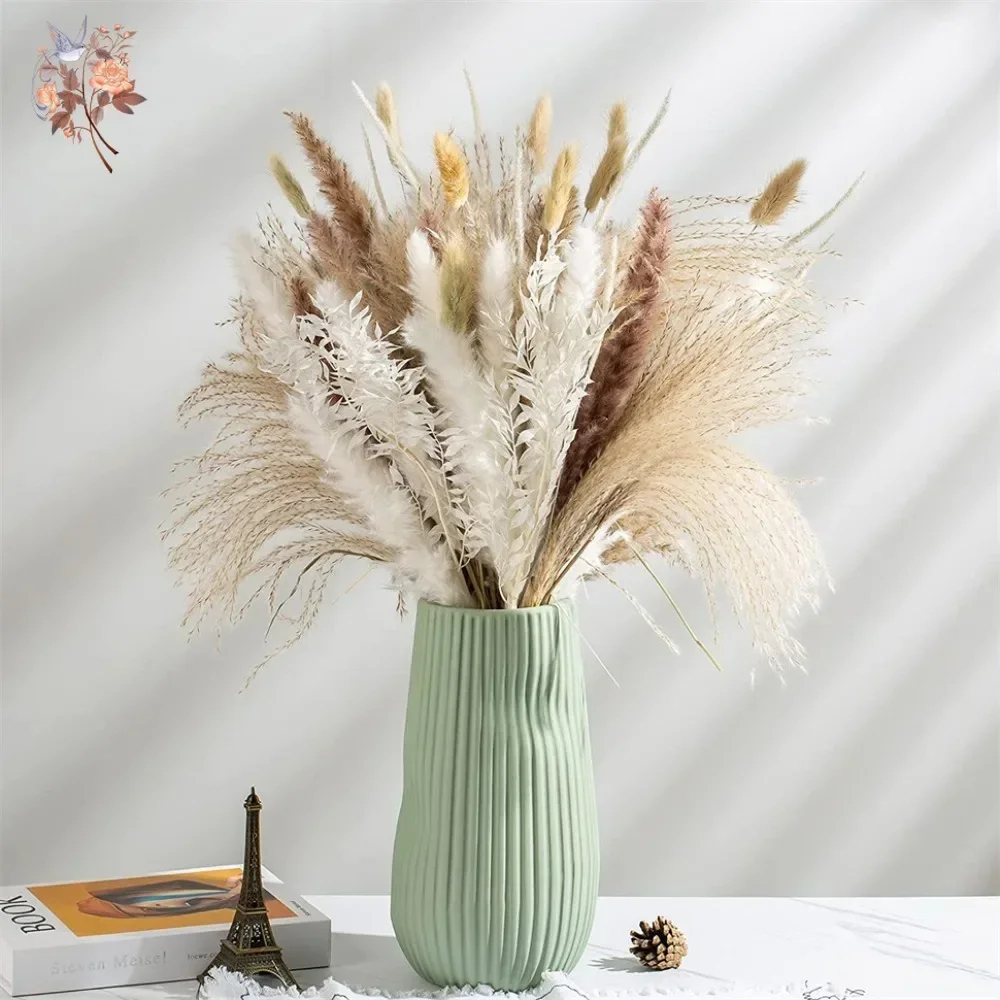 ดอกแพมพัสแห้งธรรมชาติ 88 ชิ้น  - Pampas Grass Decor บทวิจารณ์และราคา