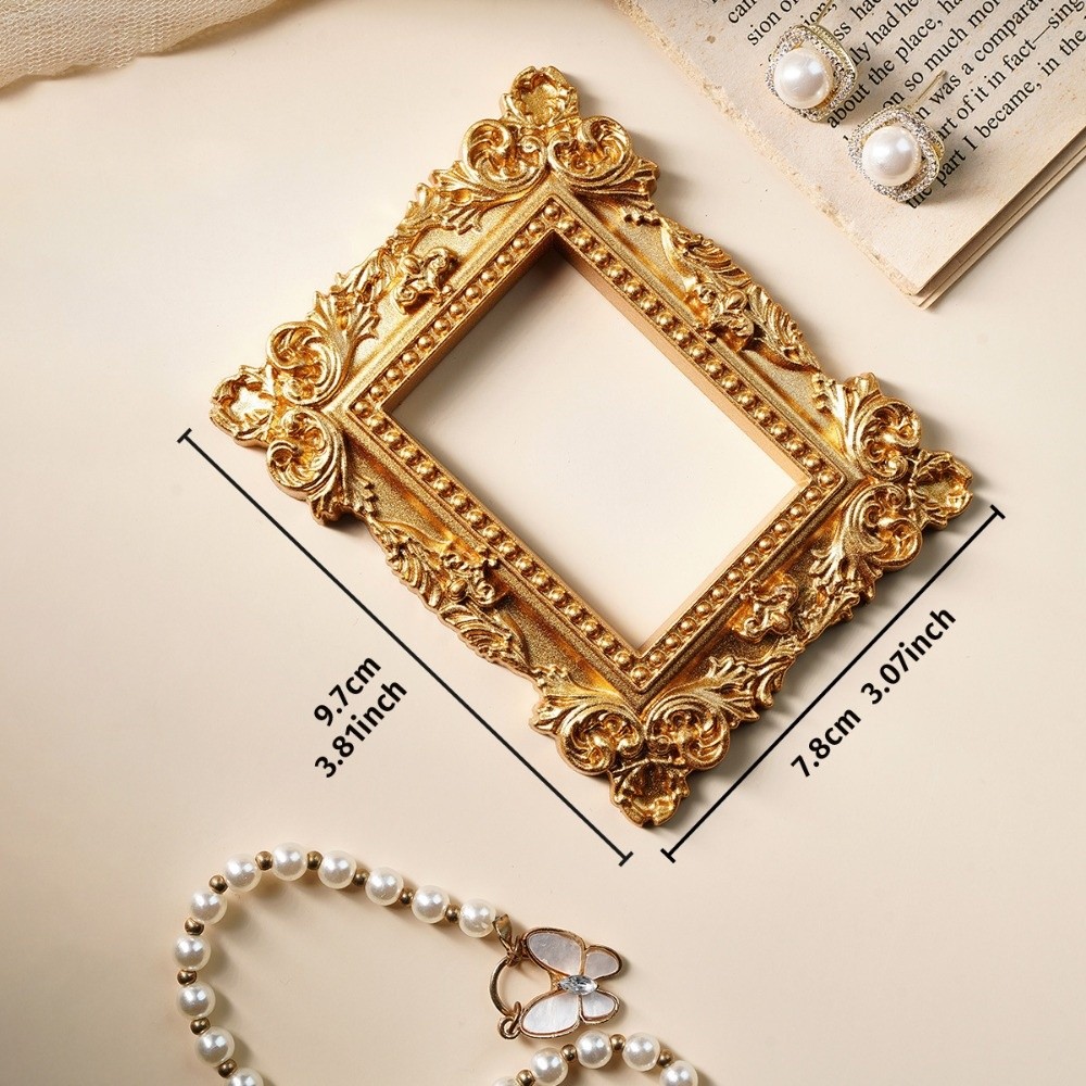 กรอบรูปวินเทจสีทอง DIY กล่องใส - Bamboo Photo Frame บทวิจารณ์และราคา