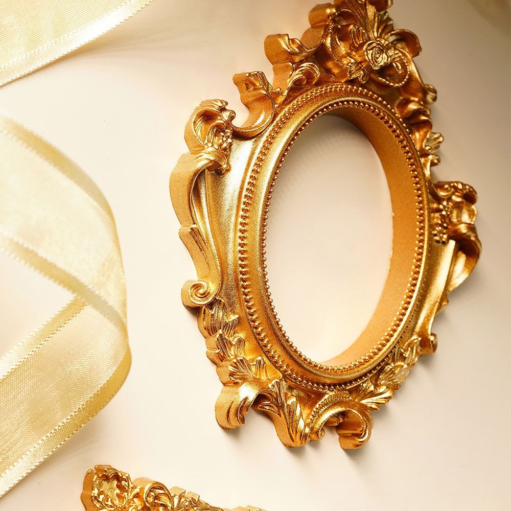 กรอบรูปวินเทจสีทอง DIY กล่องใส - Bamboo Photo Frame บทวิจารณ์และราคา