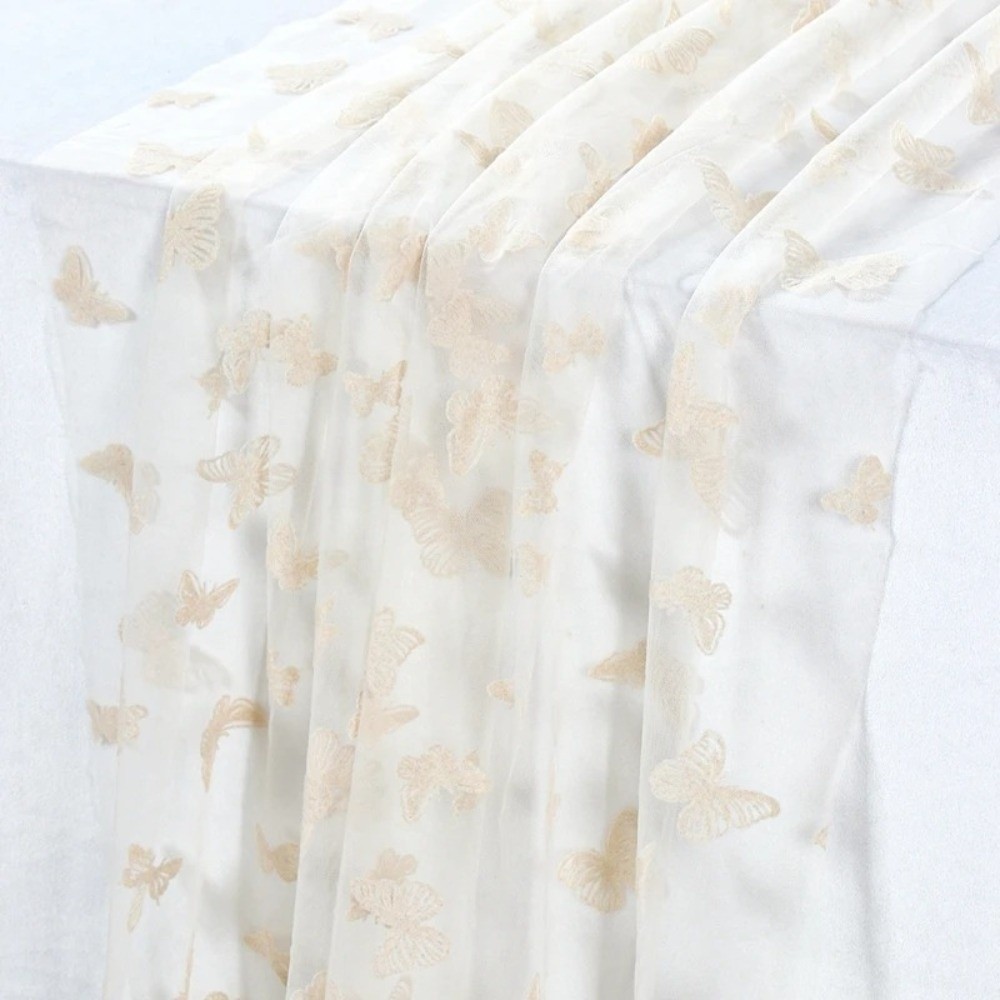 ผ้าปูโต๊ะตาข่ายลายผีเสื้อโรแมน - Linen Table Runner บทวิจารณ์และราคา