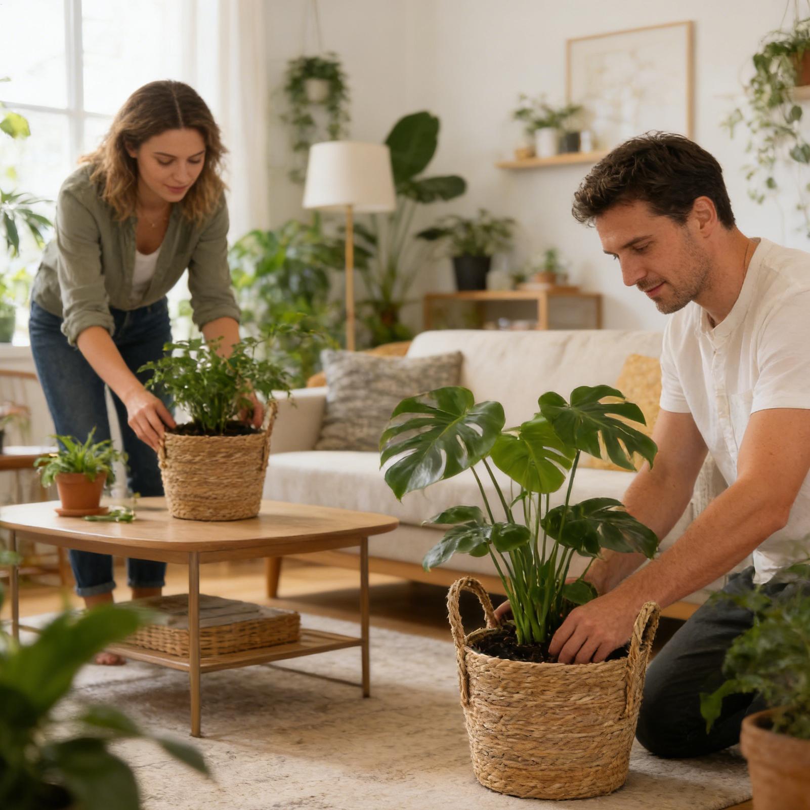 กระเช้าปลูกต้นไม้ กระถางดอกไม้ - Rattan Plant Basket บทวิจารณ์และราคา